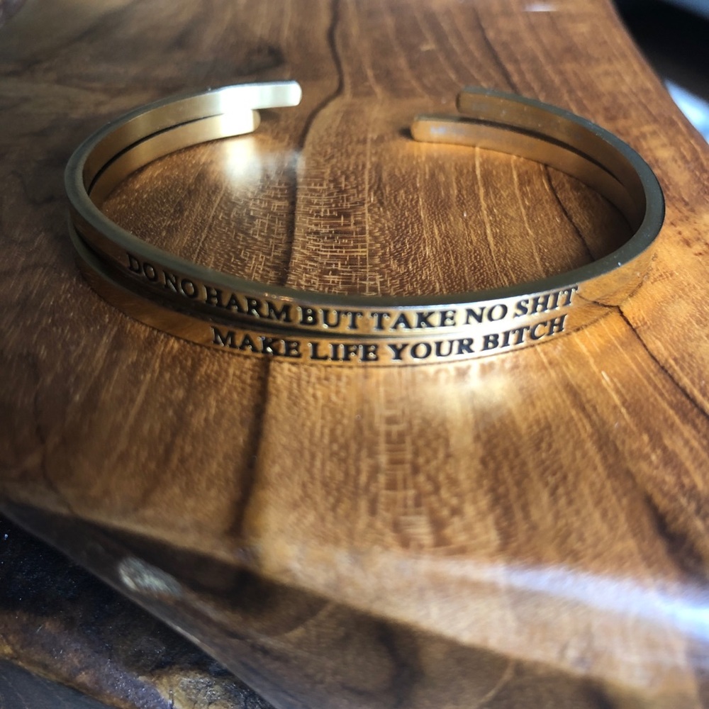 2 gold, Metal Marvels expletives bangles